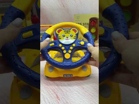 Игровой набор для малышей руль тигренок симулятор вождения с заправочной станцией и светофором - фото 1 - id-p3204044097
