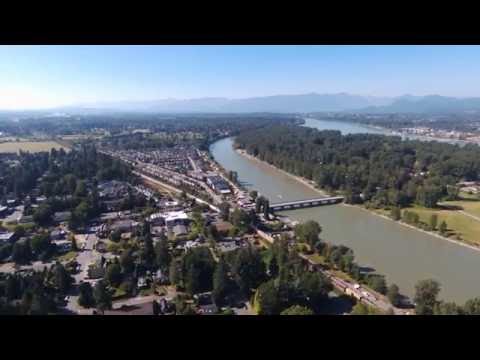 Flying over Fort Langley