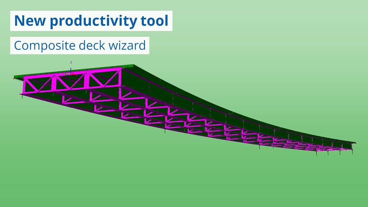 In short: LUSAS Steel Composite Bridge Wizard