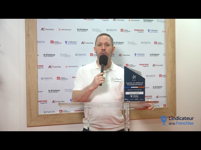TM2F 2026 « Meilleure franchise de France » Réseau d&rsquo;argent de 11 à 50 franchisés DE RENT COMPANY