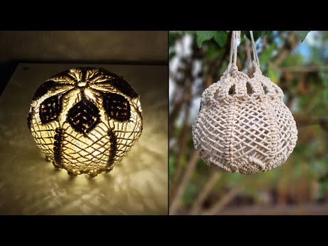 DIY Macrame Leaf Plant Hanger Lantern