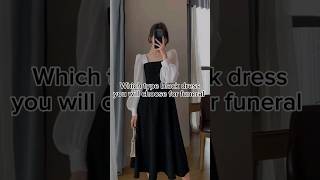 Which black dress you will choose for funeral🤔🖤#viral#aesthetic #black #dress #funeral #shorts #yt