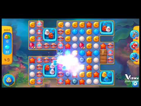 Fishdom. 9644 level no boosters and diamonds. 16 moves