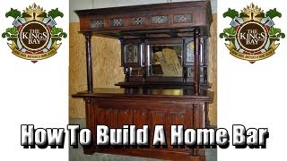 Antique Irish Dublin Equestrian Canopy Home Bar Furniture