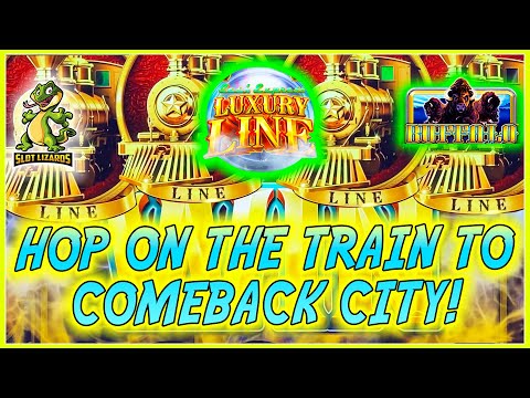 HOP ON THE GOLD TRAIN TO COMEBACK CITY WIN!!! Luxury Line Cash Express Buffalo Slot