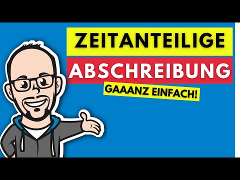 Zeitanteilige Abschreibung berechnen gaaanz einfach