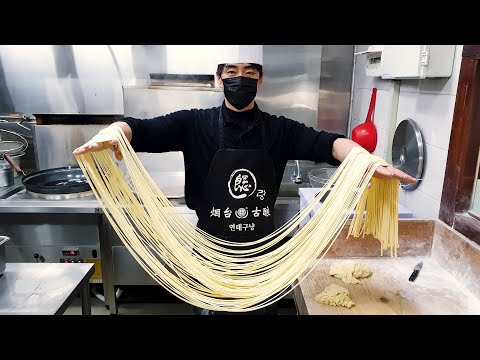 Amazing Handmade Noodles Skills, Black bean sauce noodles, Jjajangmyeon, Korean street food