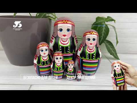 Миниатюра изображения товара Матрешка сувенирная Брестская Фабрика Сувениров В славянских одеждах из района Домачево / 6202