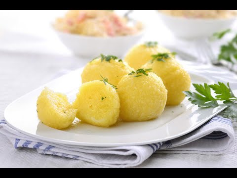 Kartoffelklöße halb und halb  - German potato dumplings ¬ Herdblog Kochschule