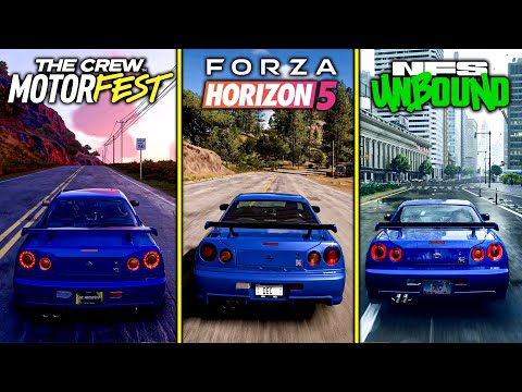 The Crew Motorfest - RAW SOUND COMPARISON (TCM vs FH5 vs NFS vs GT7)