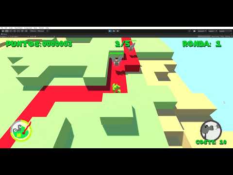 Tower defense game with procedural level generation and pathfinding