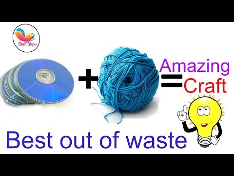 Best DIY craft idea| best out of waste CD reuse idea | #DIY art and crafts| best wool reuse| Video