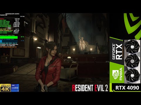 Resident Evil 2 Remake High Settings Ray Tracing 4K | RTX 4090 | i9 13900K 5.9GHz
