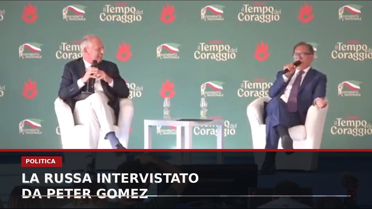 LA RUSSA INTERVISTATO DA PETER GOMEZ ALL'EVENTO DI GIOVENTÙ NAZIONALE