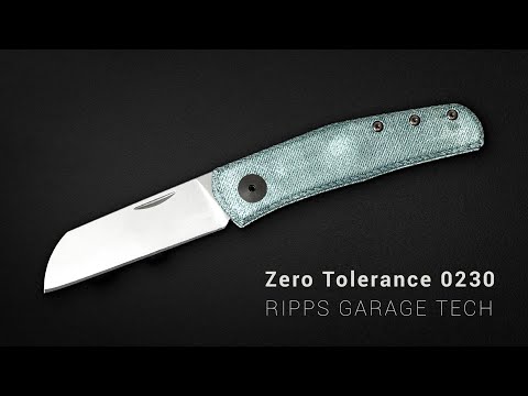 Zero Tolerance 0230 - Jeans Micarta Griffe - Ripps Garage Tech