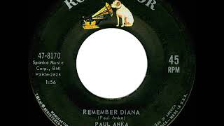 1963 HITS ARCHIVE: Remember Diana - Paul Anka