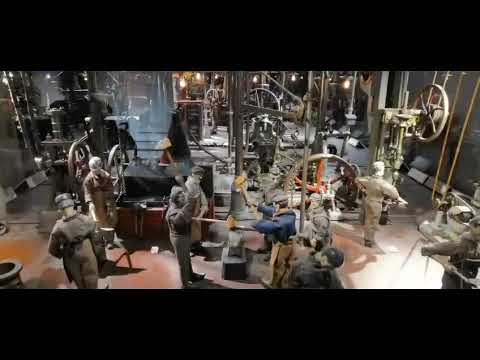 Modell einer Eisenwerkstatt aus dem 19  Jahrhundert