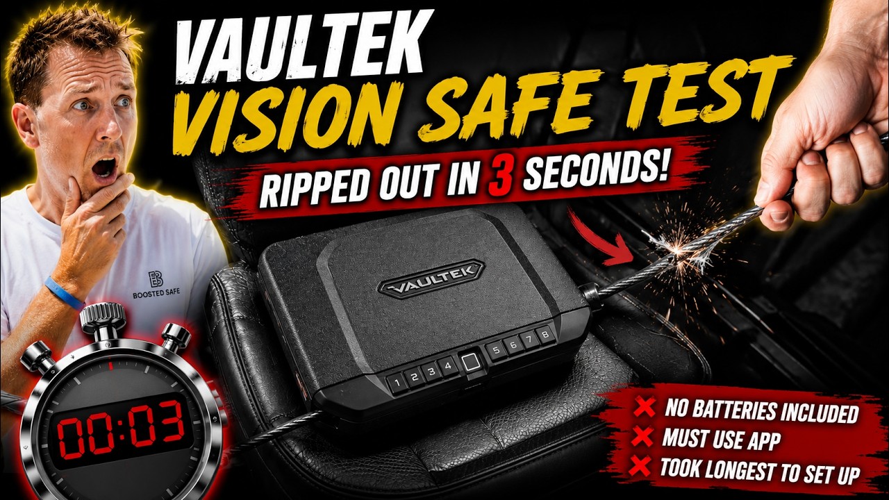 Vaultek ViSN raw car safe setup pull test and fit check video