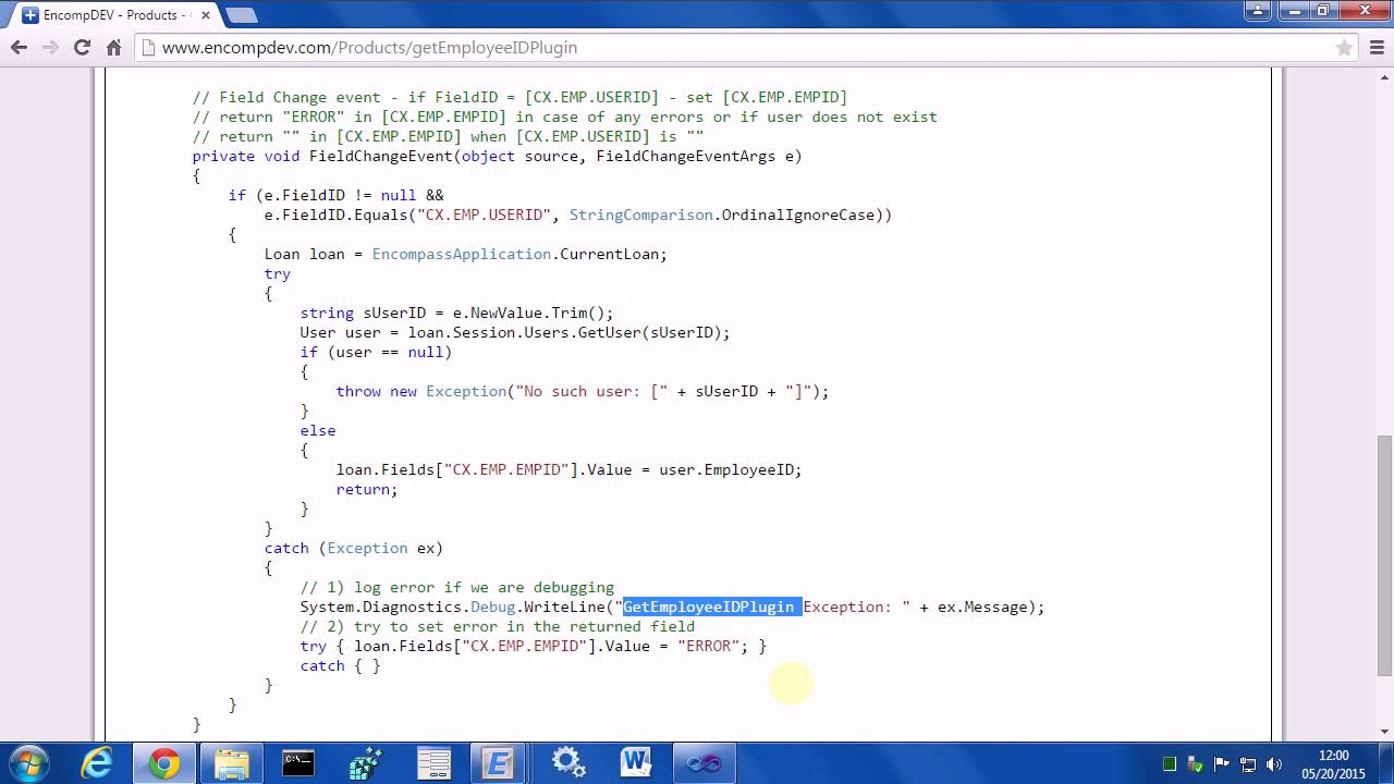 Get Employee ID Plugin for Encompass360 - Demo with Loan Monitor and Loan Debugger