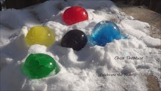 "Frozen Orbs" Frozen Water Balloons With Food Coloring