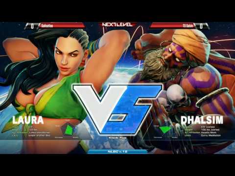NLBC v.18 SFV - F3 alucarD (Necalli) vs Aah Adnan (Dhalsim);DaFeetLee (Laura) vs TS Sabin[720P60FPS]