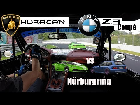 BMW Z3 Coupe vs. Lamborghini Huracan Nurburgring Chase Leads to Near ...