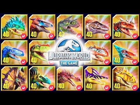 ALL MAXED TOURNAMENT CARNIVORES LEVEL 40 (JURASSIC WORLD THE GAME)