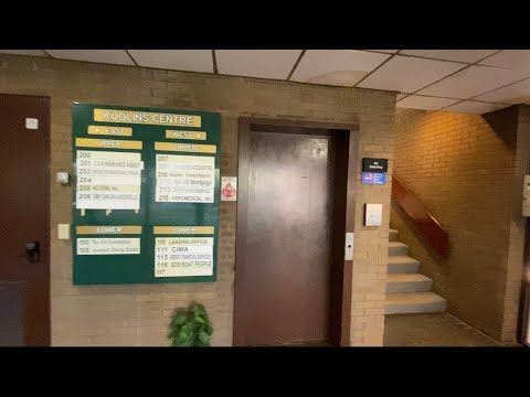 Vintage 1974 Otis Lexan elevator at the Kuolins Centre, Doraville (Atlanta), GA