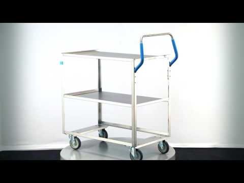 Lakeside 6820 Ergo-One Utility Cart, 2 Shelves with Open Base, 500 Pound Capacity