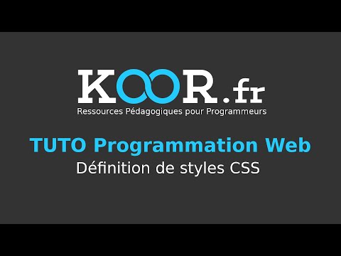 TUTO Programmation Web Définition de styles CSS