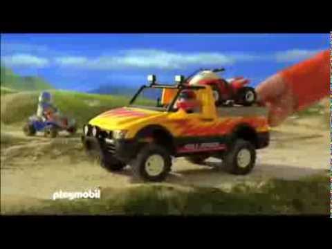 PLAYMOBIL -- Pick-Up con Quad de Carreras (Español)