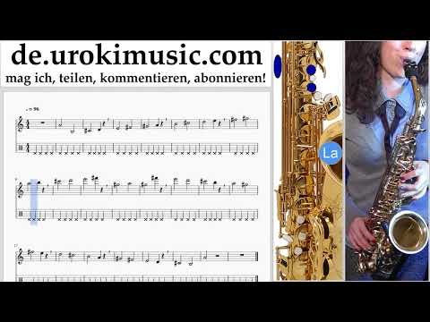 Saxophon Lernen (Alt) Luis Fonsi, Demi Lovato - Échame La Culpa Tabulatur Teil#1 Übungen um-ih995