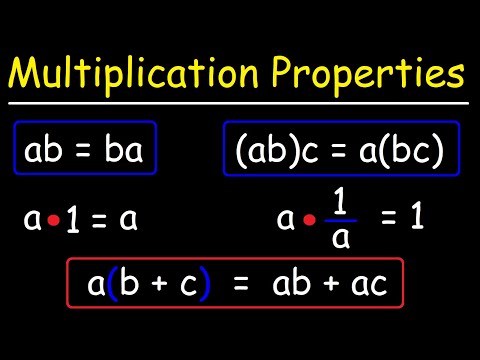 Multiplication Properties - Commutative, Associative, Inverse, Identity, Distributive | Algebra Video