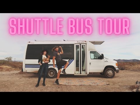 UNBELIEVABLE DIY Shuttle Bus Camper Conversion | BUS TOUR