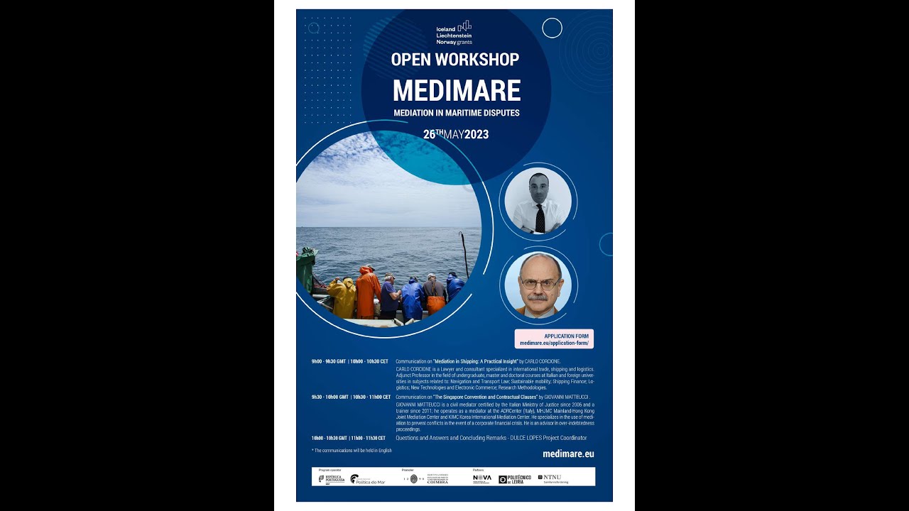 26TH MAY 2023 - Giovanni & Carlo - OPEN WORKSHOP MEDIATION IN MARITIME DISPUTES