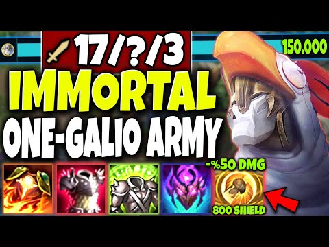 Who needs a team when you got the IMMORTAL ONE-GALIO ARMY BUILD 🔥 LoL MID Galio Season 10 Gameplay