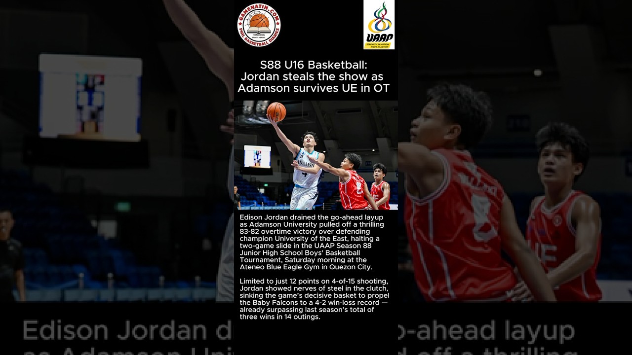 UAAP U16 Basketball: Edison Jordan powers Adamson over UE; Miguel Jubilado leads UST past  Ateneo