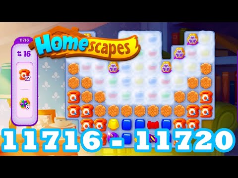 Homescapes Level 11716 - 11720 HD 3 - match puzzle Gameplay | android | IOS | 11717 | 11718 | 11719