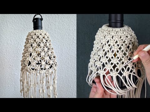 DIY Macrame Leaf Plant Hanger Lantern