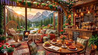 Warm Jazz Moutain in Cabin 🏠 Soft Relax Music with Fireplace to Melt Stress and Refresh Your Spirit