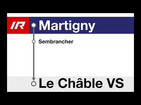 annonces CFF • IR VerbierExpress • Martigny – Le Châble VS