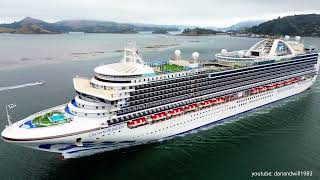 Crown Princess, departing from Port Chalmers, Dunedin. 11th February  2026.