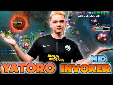 YATORO shows his GOD INVOKER plays in MIDLANE in dota 2