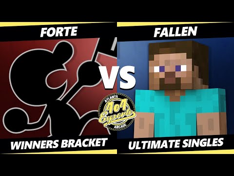 4o4 Smash Night 33 - Fallen (Steve) Vs. Forte (Game & Watch) SSBU Ultimate Tournament