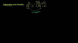 Rationalizing Denominators with Conjugates