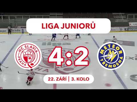 Liga juniorů, 3. kolo: HC Slavia Praha – HC Meteor Třemošná 4:2