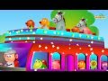 The Wheels On The Bus Popular NurseryRhymes I Zoo Animals I Children Songs