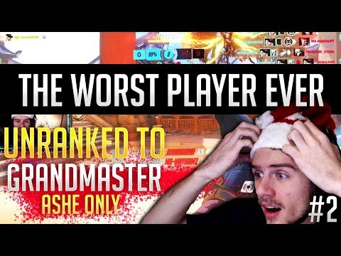Unranked to GM: ASHE ONLY - The Worst Overwatch Player in DIAMOND (PS4)