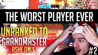 Unranked to GM: ASHE ONLY - The Worst Overwatch Player in DIAMOND (PS4)