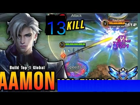 Kills Aamon Insane One Shot Damage Build!! - Build Top 1 Global Aamon ~ MLBB.aamon gameplay guide